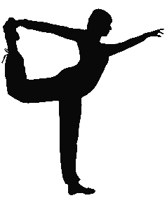 Nataranjasana silhouette of Catherine Annis Scaravelli inspired yoga teacher
