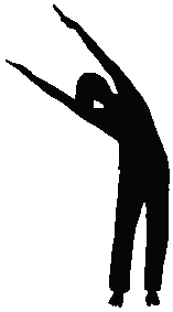 side bend silhouette of Catherine Annis Scaravelli inspired yoga teacher