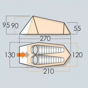 Vango Soul 200 tent floorplan