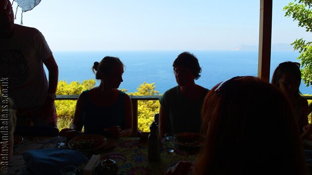 Suleyman's Garden, Turkey, Yoga, Retreat, Huzur Vadisi, Scaravelli, Catherine Annis, dining, September, 2015