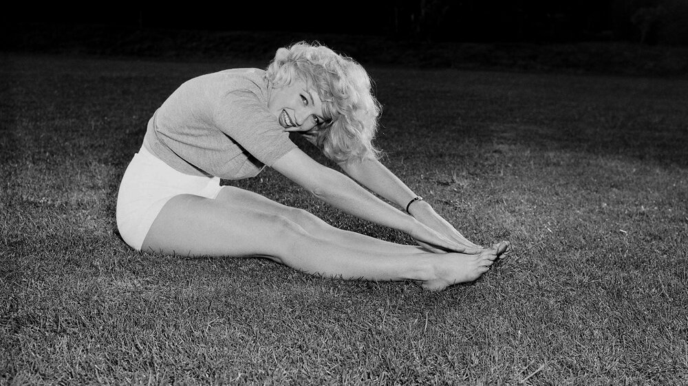 Vintage, Yoga, Photo, Marilyn Monroe, historical, rare, black & white, photography, history, 1948