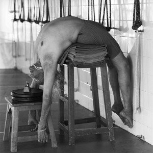 View Vintage Yoga @ our Pinterest Gallery 2011, BKS Iyengar, Yoga, image, photo, asana, pose, guru, circa, Ramamani, Memorial Yoga Institute, Pune, India